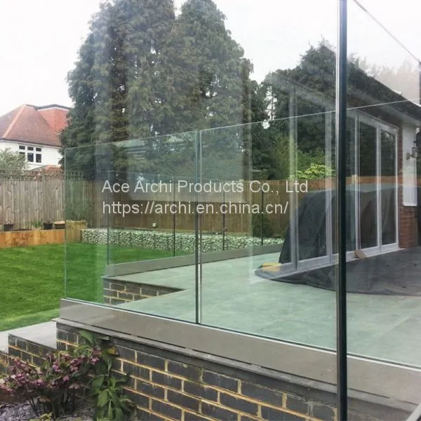 Aluminum U Channel Base Glass Railing Terrace Fence for Balcony photo-3