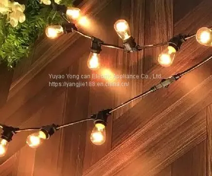 American Outdoor Lamp Holder, UL Lamp String, American Holiday Christmas Tree Decorative Lamp, American Lamp Holder Power Cord. photo-2