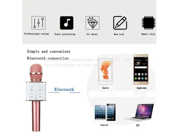 Q7 Microphone Speaker Karaoke Bluetooth Wireless Speaker Mic Mobile KTV Player photo-4