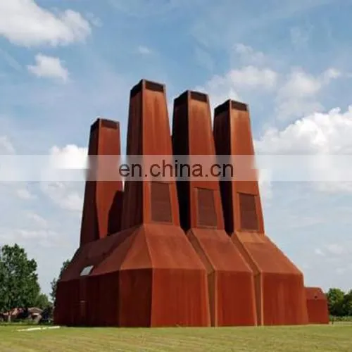 Modern City Center Corten Steel Sculpture photo-6