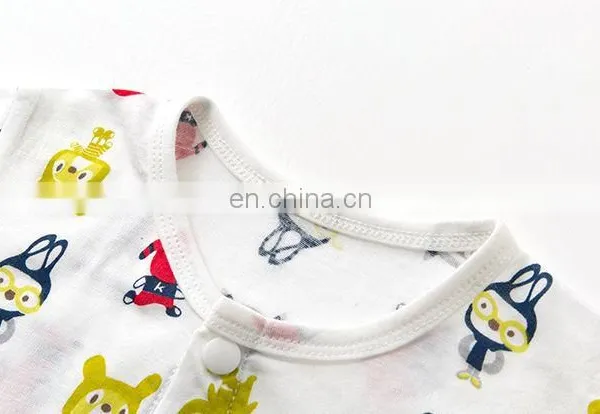 2018 Fashion Organic Baby Body Suit Children's Short Sleeve Toddlers Rompers photo-2