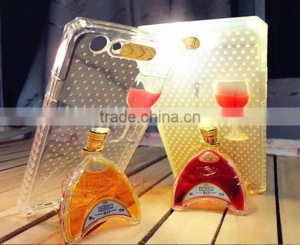 Flash mobile phone shell, mobile phone shell with wine cup bracket