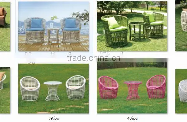 Modern Rattan Garden Furniture, White Outdoor Rattan Furniture With 2 Armchairs, Cheap Wicker Patio Sofa PRT14806 photo-5