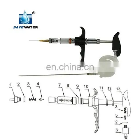 2ml Veterinary Instrument Automatic Continuous Vaccine Syringe Injector for Poultry Pig Cow