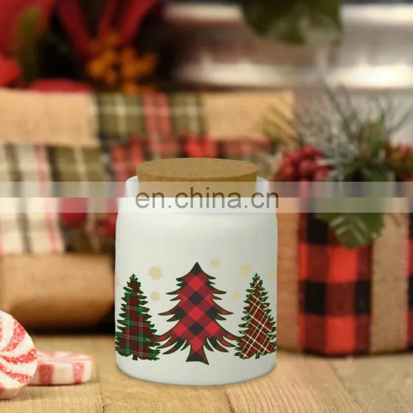 New Factory Custom Design Small Mini Decorative Ceramic Week Stash Jar With Cork Lid photo-4