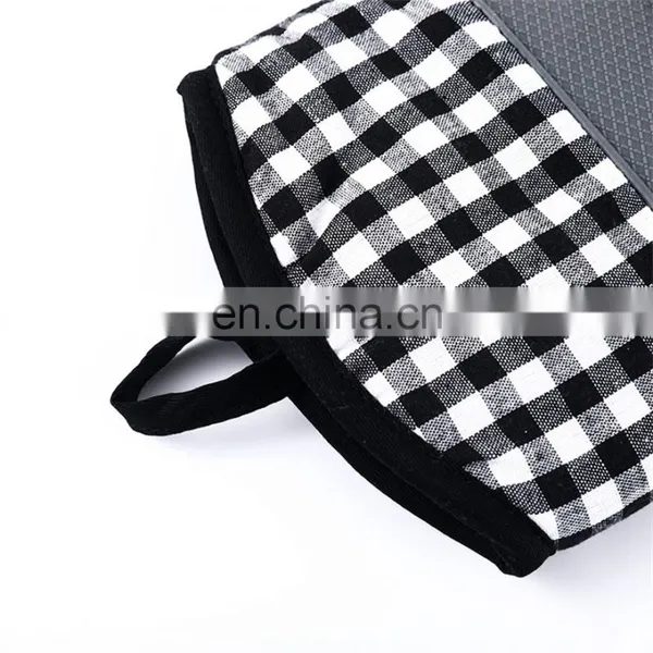Promotional Cheap Outdoor BBQ Kitchen Grill Oven Mittens Long Double Cotton Silicone Oven Mitts Cooking Heat Resistant Gloves photo-5