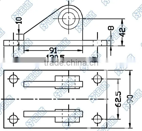 08127 Trailer Wing Body Trailer Cylinder Bracket photo-2