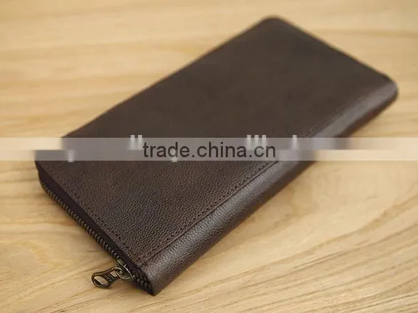 Vintage Style Cowhide Leather Cell Phone Case Wallet Men Clutch Wallet With Phone Holder photo-5