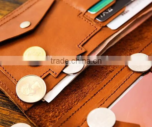 New Designer Hand-made Cowhide Leather Wallet Retro Couples Wallet Unisex Wallet Purse photo-6