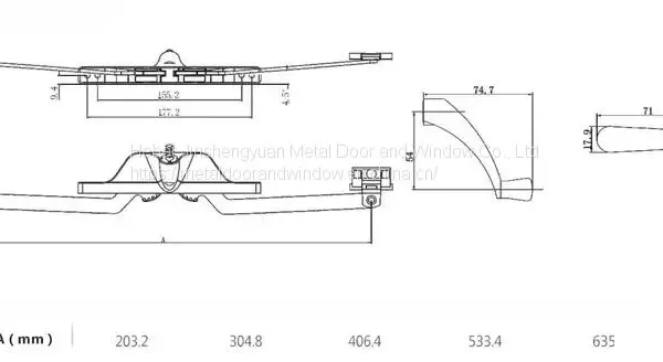 Casement Window Split Arm Operator (Left Hand Right Hand) Single Straight photo-2