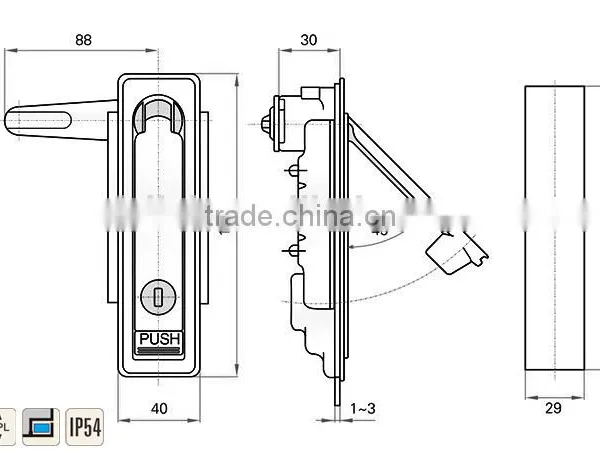 Flei Brand CE ROHS Zinc Plated Alloy Lock for Industrial Cabinet Use photo-6
