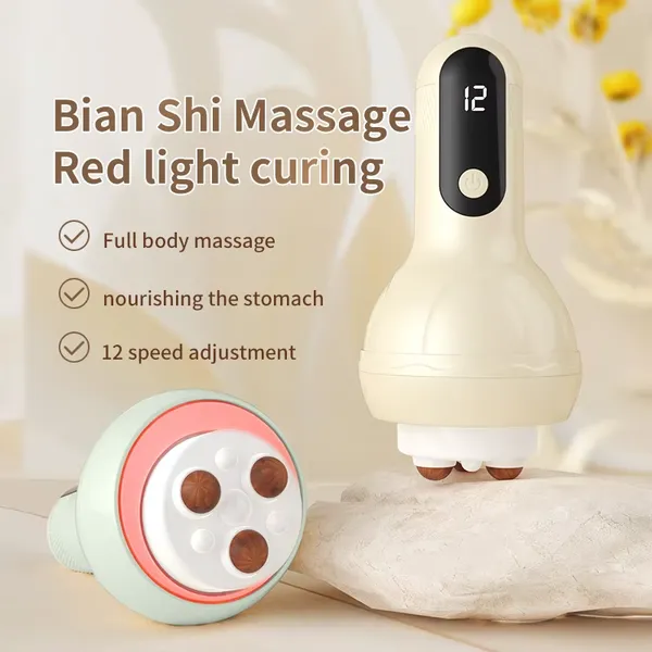 Electric Intelligent Stone Hot Compress Body Massager Kneading Belly Slimming Fat Burning Belt Abdominal Massage Products photo-4