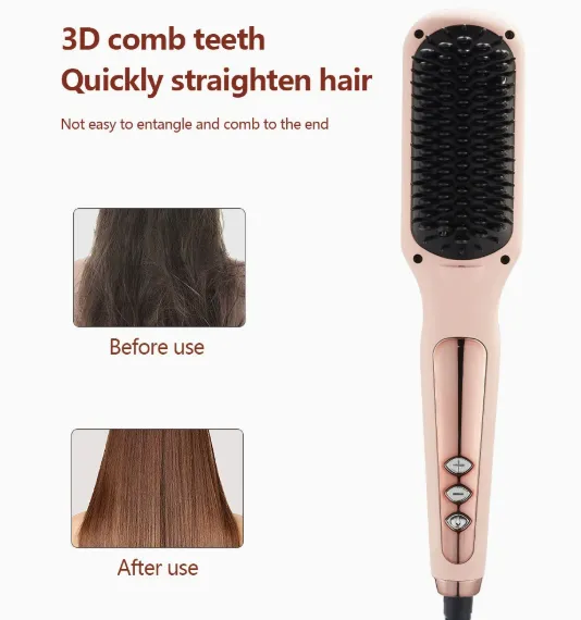 Straightener Comb/Direct Electric Comb/Roll Straight Dual Purpose Straightener Fluffy Comb/Styling Straightener Comb（Wechat:13510231336） photo-4
