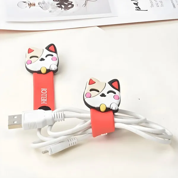 Customized Cartoon Anime Silicone Cable Ties Steel Core Cable Ties Used for Binding Organizing and Securing PVC Cord