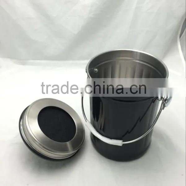 Hot Selling 1gallon Coating Black Color Kitchen Stainless Steel Compost Bin, Compost Pail With Lid and Carbon photo-2