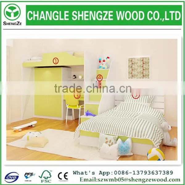 Modern Style Factory Customized Colorful Children Bed Room Set