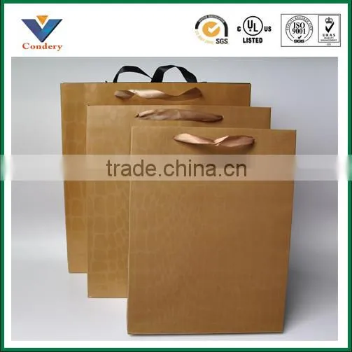 Custom High Level Paper Gift Bag Shopping Brown Paper Bag Hand Bag photo-2