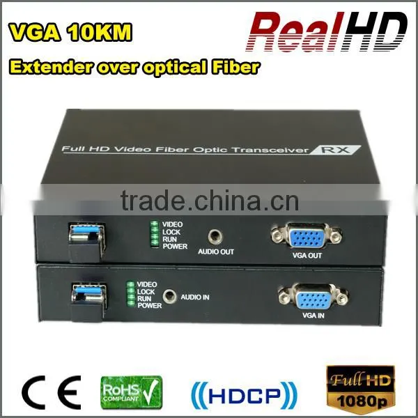 2016 Hottest Products 10km Fiber Optical VGA Extender with RS232