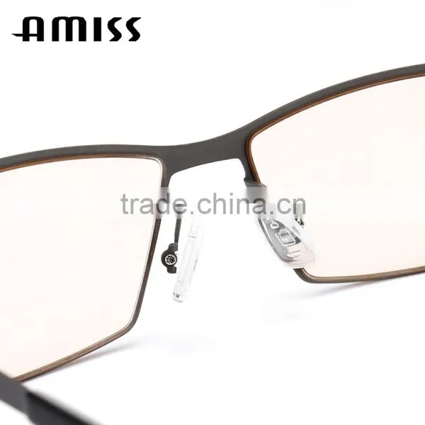 AMISS Modern Elastic Thin Stainless Steel Glasses Anti Blue Light photo-4