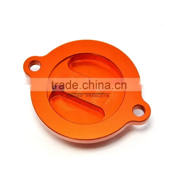 BJ-OC-012C-OR Motorcycle Spare Parts Aluminum CNC Engine Oil Filter Cover Cap for KTM DUKE 125/200/390 photo-3
