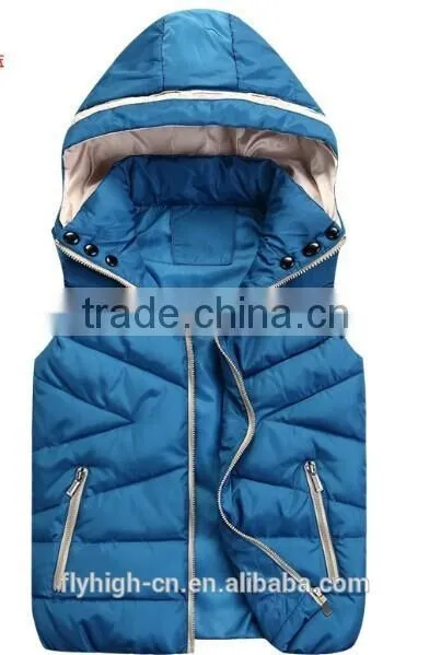 High Quality Winter Custom Padded Jacket Vest photo-5