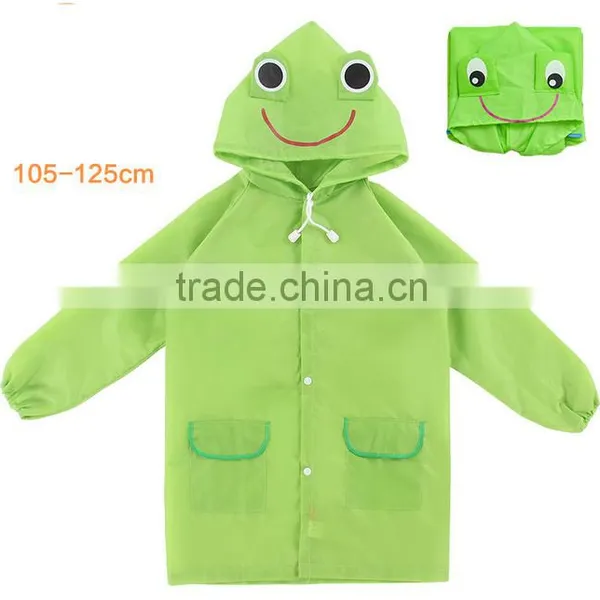 PU Fabric Beautiful Kids Rain Jacket Waterproof Wholesale photo-2