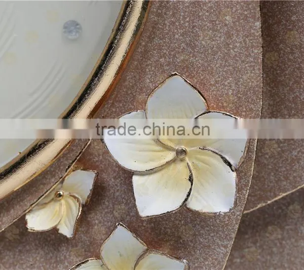 3D Relief Flower Art Hanging Clock for Home Decor Clock Wall Clock photo-4