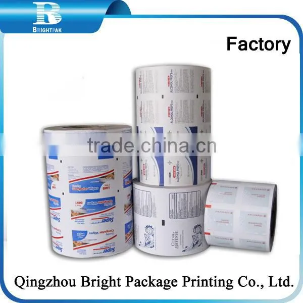Hot Sell Laminated Printed Aluminium Foil Paper for Isopropyl Alcohol Prep Pad, Medical Packaging Paper Aluminum Foil Paper photo-3
