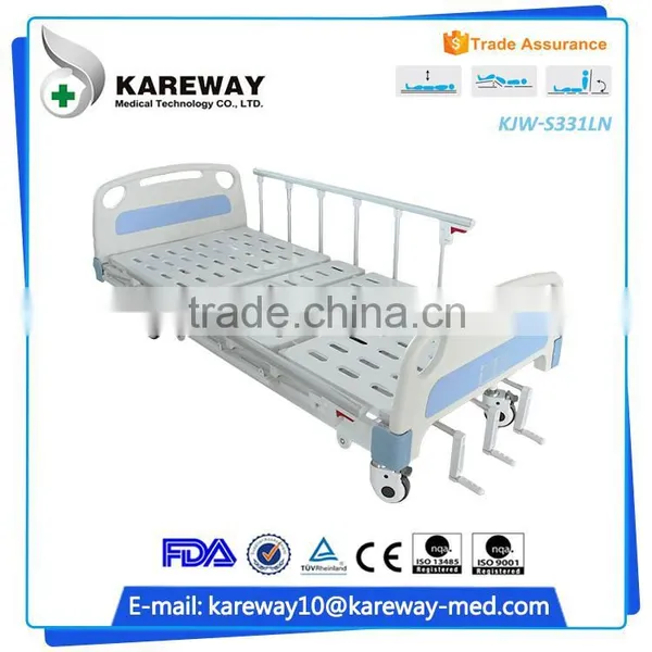 China Supplier Medical Equipments Manual Hospital Abs Three Crank Manual Medical Bed photo-2