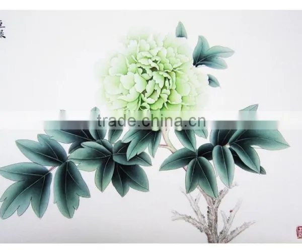 Famous Handpainted Verisimilar Peony Blossom Painting & Calligraphy photo-2