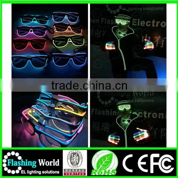 Hot Selling New Cool Led Light up Shutter Shaped Glasses photo-3