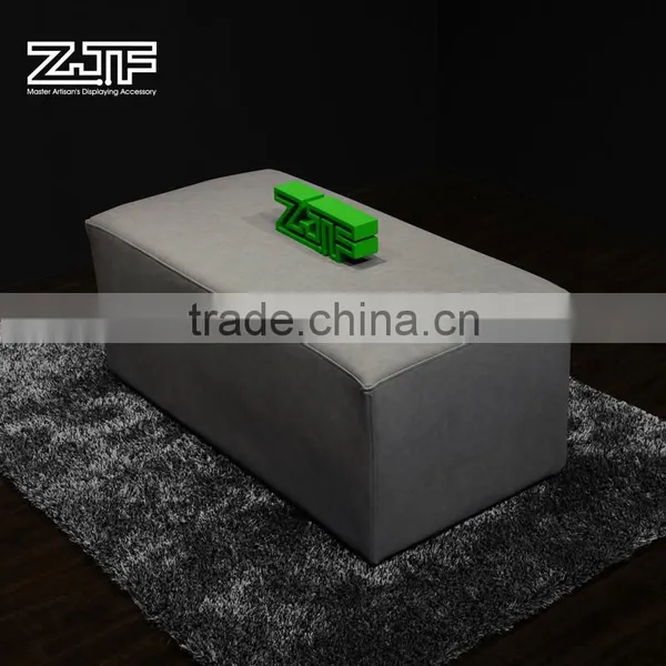 ZJF Boutique Small Try Shoes Leather Stool