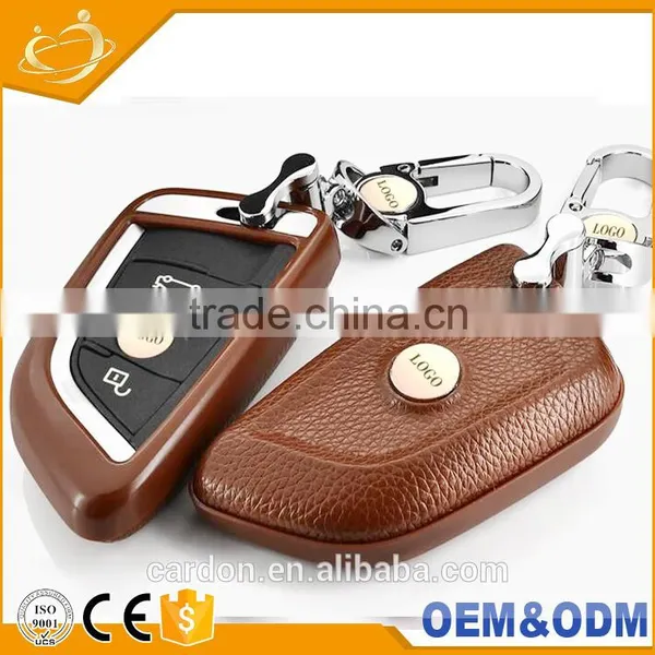 Auto Leather Case Cover Protector Shell Fob Remote Car Key Shell for BMW X5 X6 photo-3