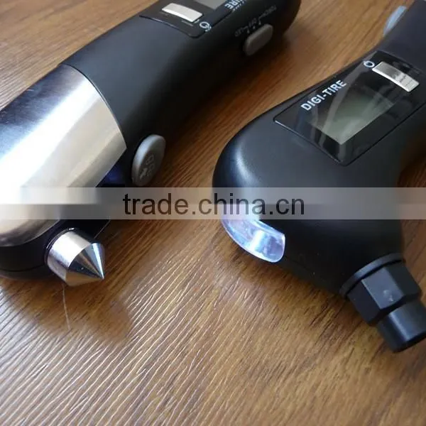 Very Useful Auto Emergency Tool With Digital Tire Pressure Gauge photo-2