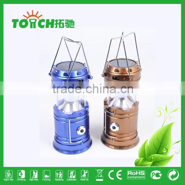 Brand New Plastic Rechargeable Emergency Camping Light High Quality LED Camp Torch Lamp 2 in 1 Lantern photo-2