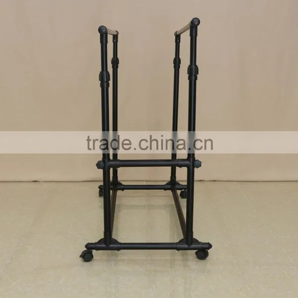 Adjustable Metal Display Hanging Rack With Wheels photo-3