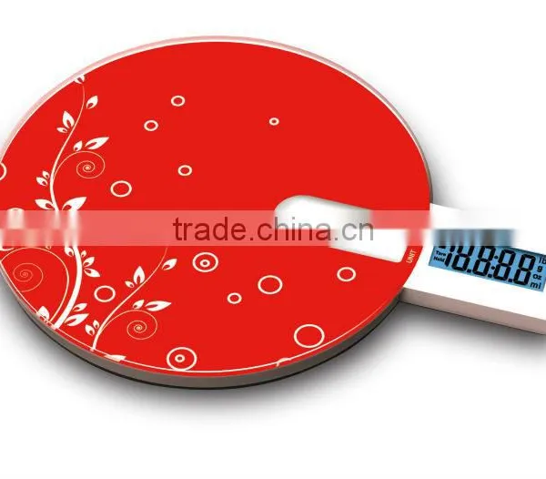 Round Glass Platform Digital Kitchen Scale photo-2