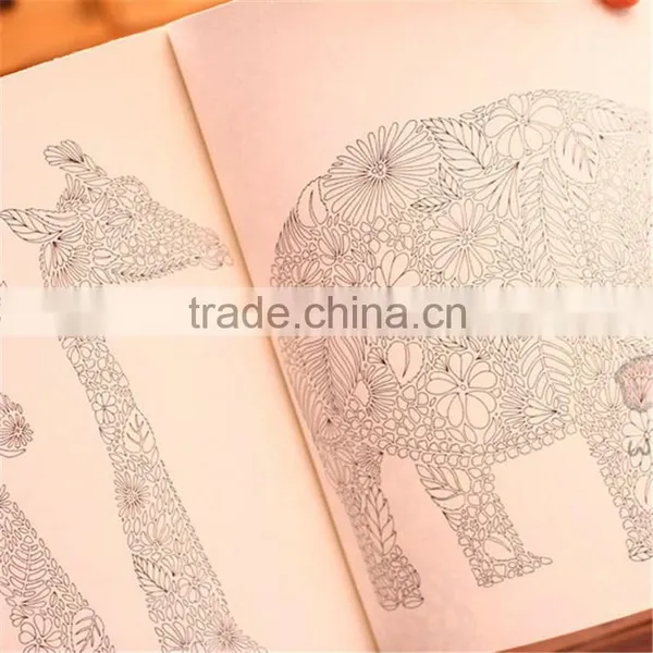 Hot Sale Hand-Painted Korean Secret Garden Series Animal Kingdom Coloring Book For Adult photo-4