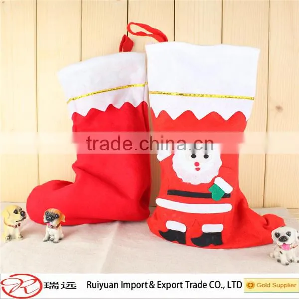 2016 Wholesale Simple Design Durable Felt Christmas Socks