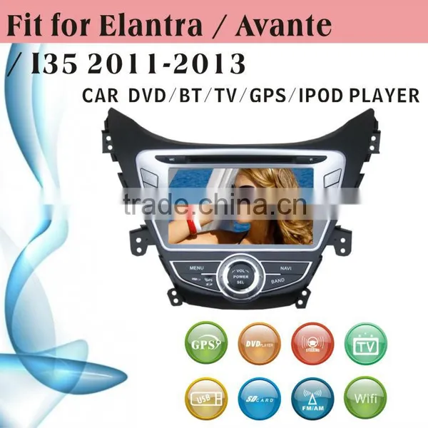 Car Dvd Vcd cd Mp3 Mp4 Player Fit for Hyundai Elantra 2013 With Radio Bluetooth Gps tv