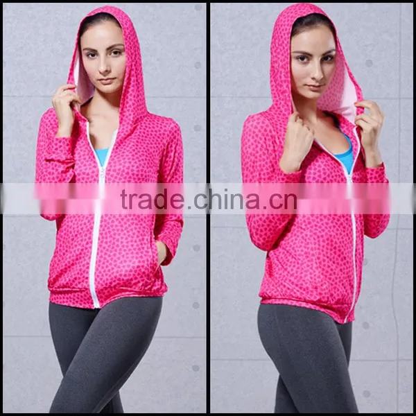 Women Thin Slim Fit Zipper Pullover Light Weight Fitness Active Athletic Workout Running Hoodie Wholesale photo-4