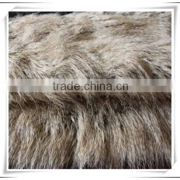 RY15092113 Long Pile Brown Fake Fur Fabric photo-4