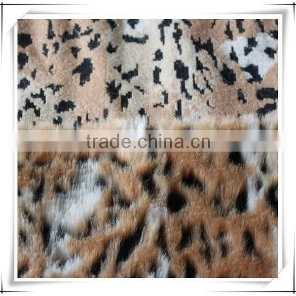 Fake Jaguar Fur Fabric, Jacquard Weave Faux Fur Fabric photo-4