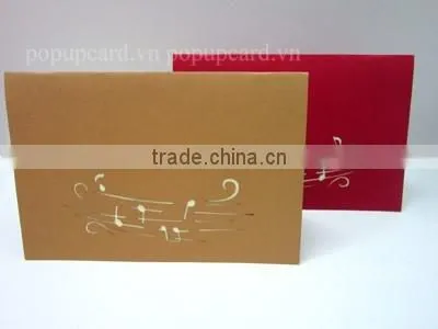 Musical Instruments Laser Cutting 3d Greeting Pop up Card photo-3