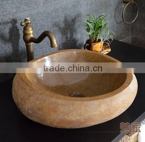 Natural Hotel Bathroom Cobblestone Vanity Tops photo-2