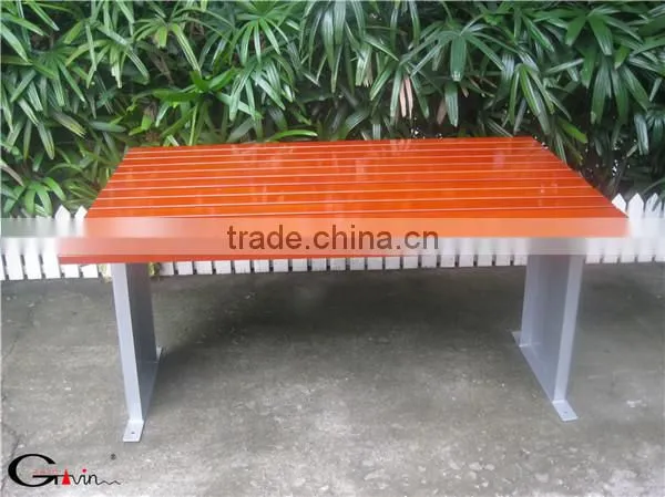 High quality steel and solid wood table outdoor wooden table