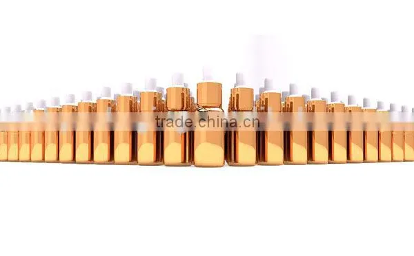Gold Glass Dropper Bottle , Serum Glass Dropper Bottle