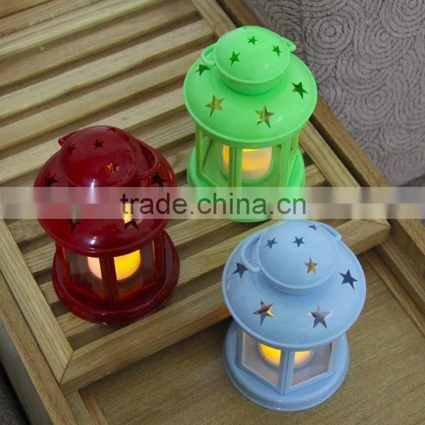 2015 Promotion Poppas BS10 Star Pantern Colorful Selection Hanging Led Candle Red Lantern photo-2