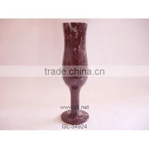 Red Zebra Marble Champagne Glasses