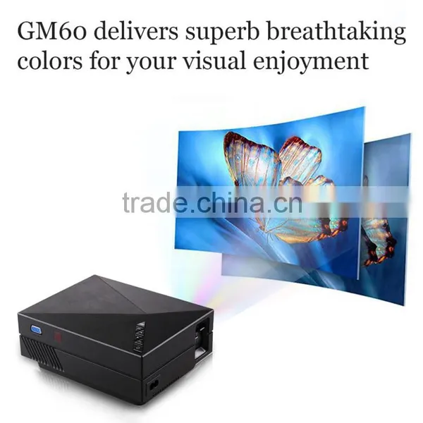 Hot Selling GM60 Portable Mini Home Theater LED Projector Support WiFi Connect , With HDMI USB AV VGA SD Port photo-6